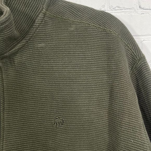 Wolverine Knit Sweater Adult Extra Lararge Green Textured 1/2 Zip Vintage - Picture 10 of 14